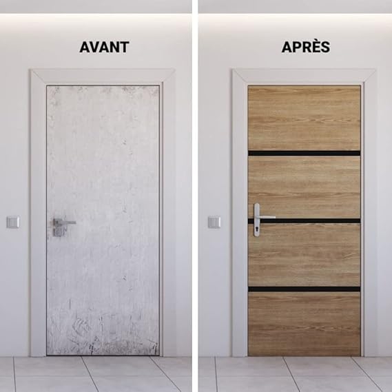 NORDLINGER PRO Kit de rénovation de porte Décor Chêne Naturel 890513 - COMME NEUF