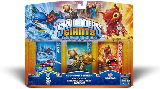 Figurine SKYLANDERS : Giants - Zap + Scorpion Striker + Hot Dog - NEUF
