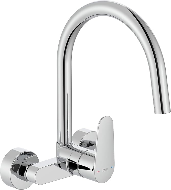 ROCA A5A764FC00 Victoria Plus Mélangeur d'évier/lavabo mural Chromé - NEUF